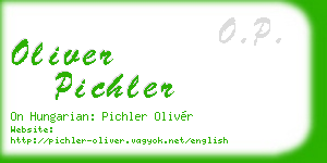 oliver pichler business card